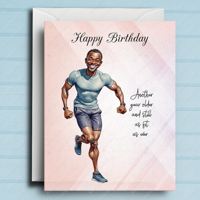 Black Man Birthday Card L